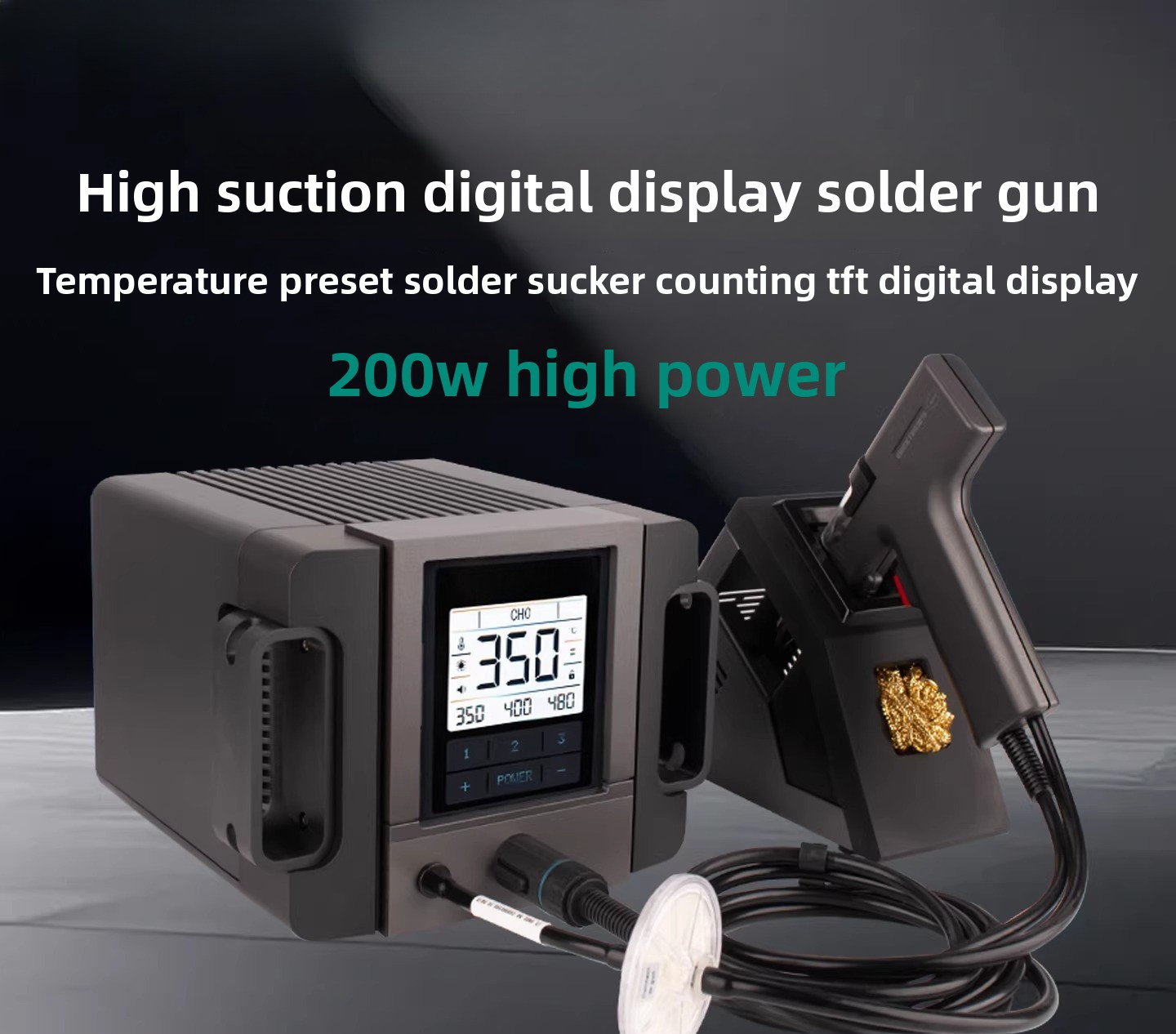 Desoldering Pump Electric Vacuum Station - Pompa Desoldering Listrik 200W Daya Tinggi