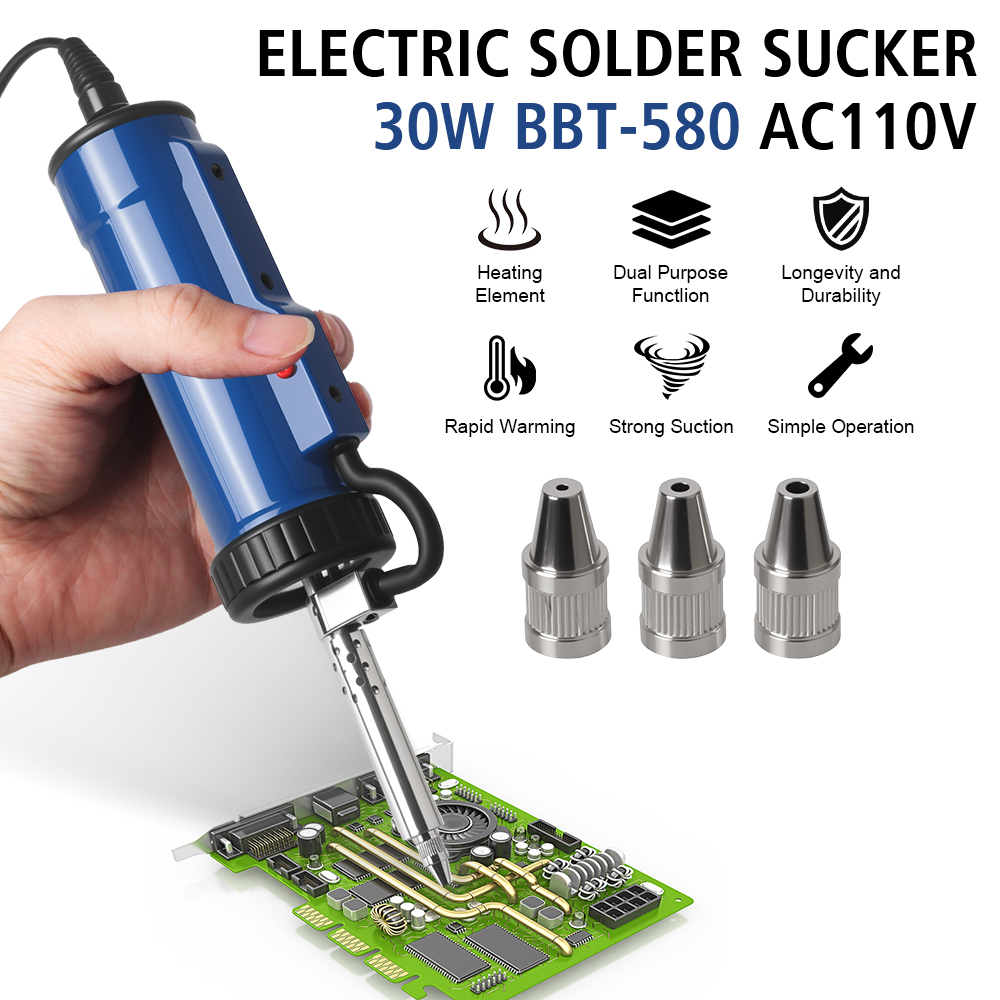 Desoldering Pump Electric Vacuum Station - Mesin Pematrian Baru Pengisap Timah Solder